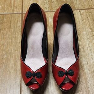 Sexy red platform heels